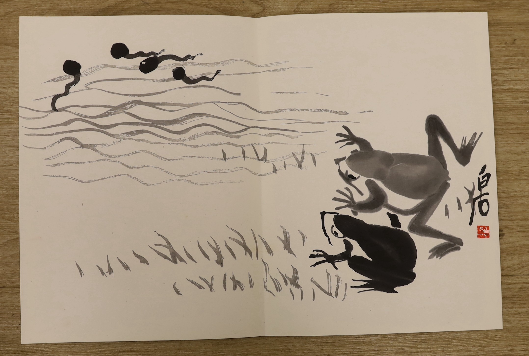 Qi Baishi, woodblock prints, an album of paintings painted in his 88th year, published in 1959